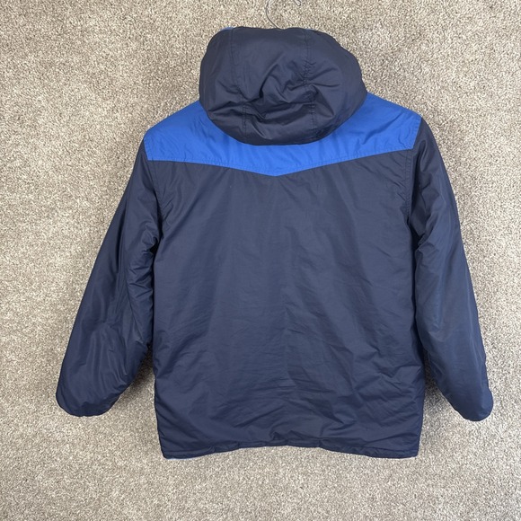 The North Face Polartec Reversible Jacket Blue Hooded Boy's Size Large 14/16 - Picture 9 of 9